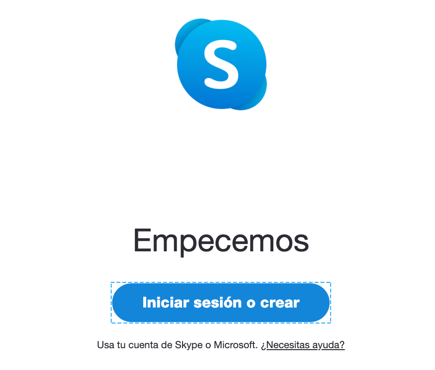 Hacer clic en botón iniciar sesión o crear